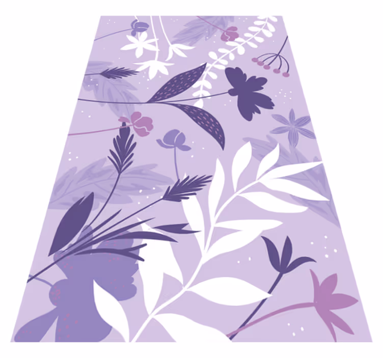 Vinylmatta lila lila blommor - Tenstickers