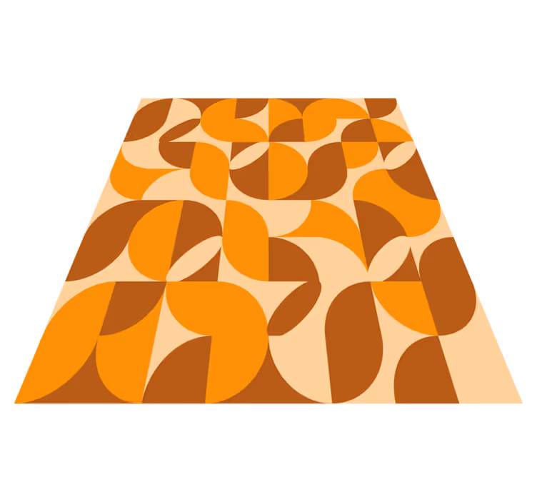 Vinylmatta orange retro orange figurer - Tenstickers