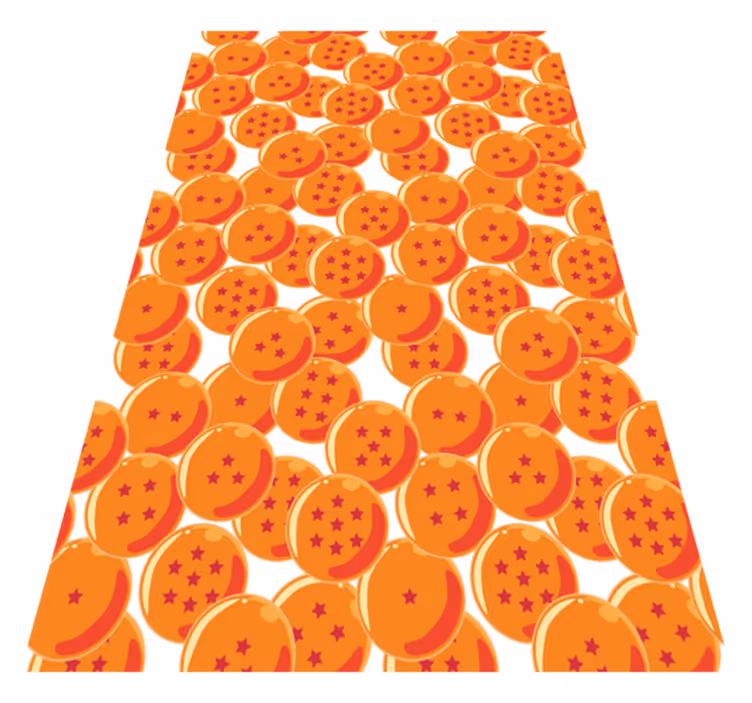 Vinylmatta orange drakbollar - Tenstickers