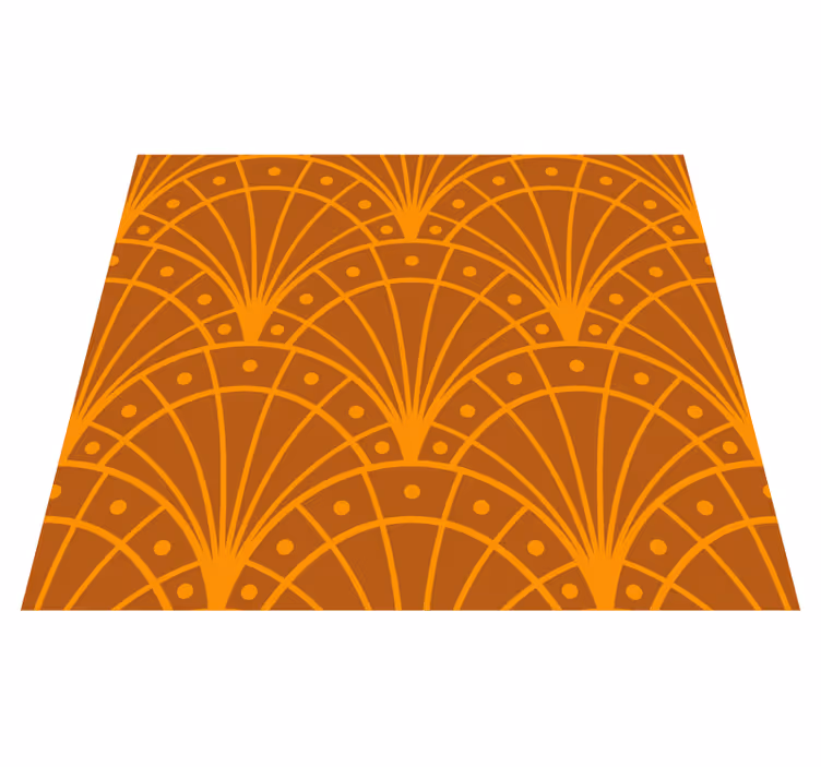 Vinylmatta orange elegant orange artdeco - Tenstickers