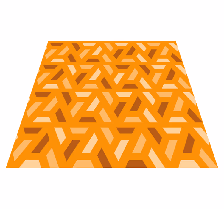 Vinylmatta orange geometriska orange toner - Tenstickers