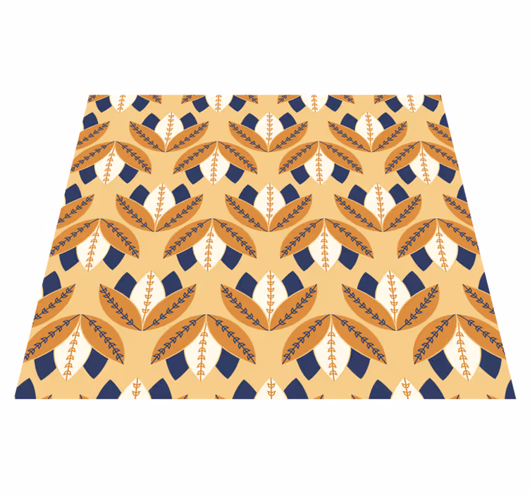 Vinylmatta orange geometrisk stil tapet - Tenstickers