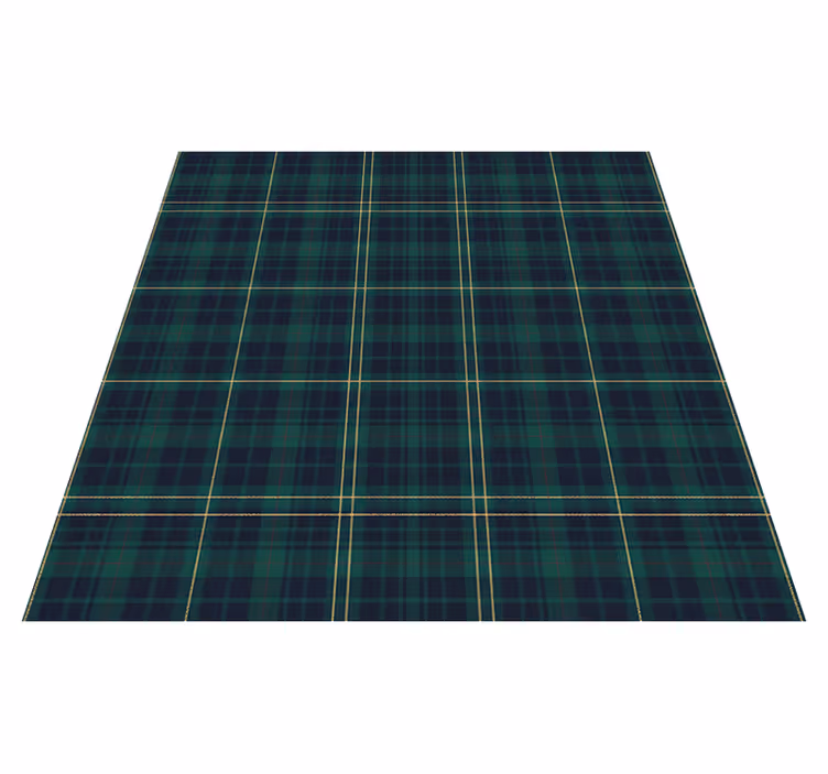Vinylmatta grön mörkgrön tartan - Tenstickers