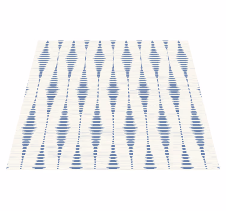 Vinylmatta balkong "rabaul ikat" blå och beige - Tenstickers
