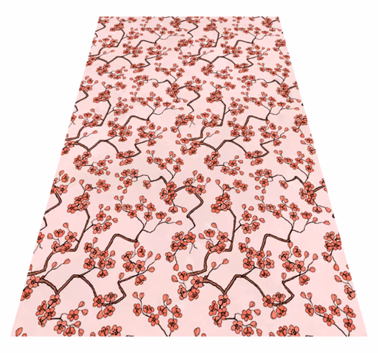 Vinylmatta rosa körsbärsblomma - Tenstickers