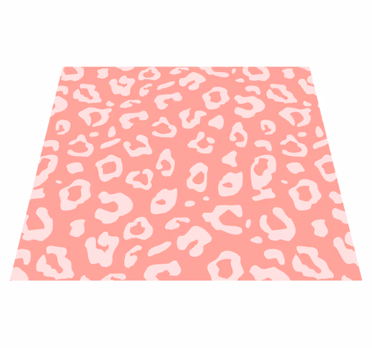 Vinylmatta rosa leopardmönstrad tapet - Tenstickers