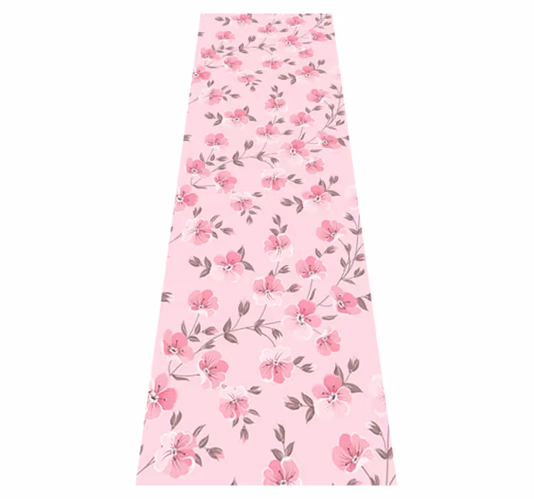 Vinylmatta rosa sötrosa blommor - Tenstickers