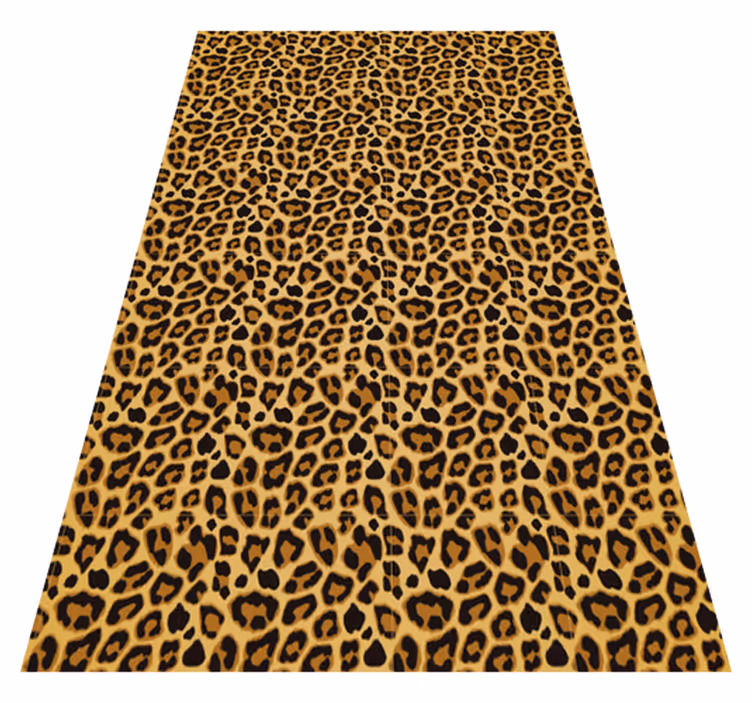 Leopard hud animaliskt tryck vinyl matta - Tenstickers