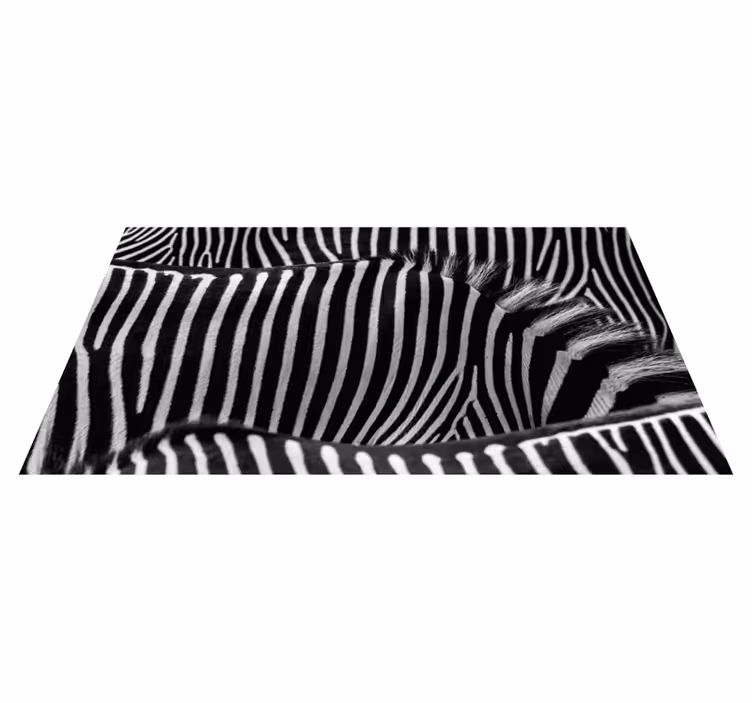 Zebra hud djurtryck vinyl matta - Tenstickers