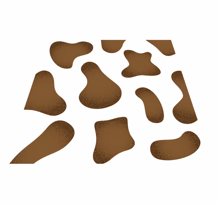 Brun ko djurtryck vinyl matta - Tenstickers