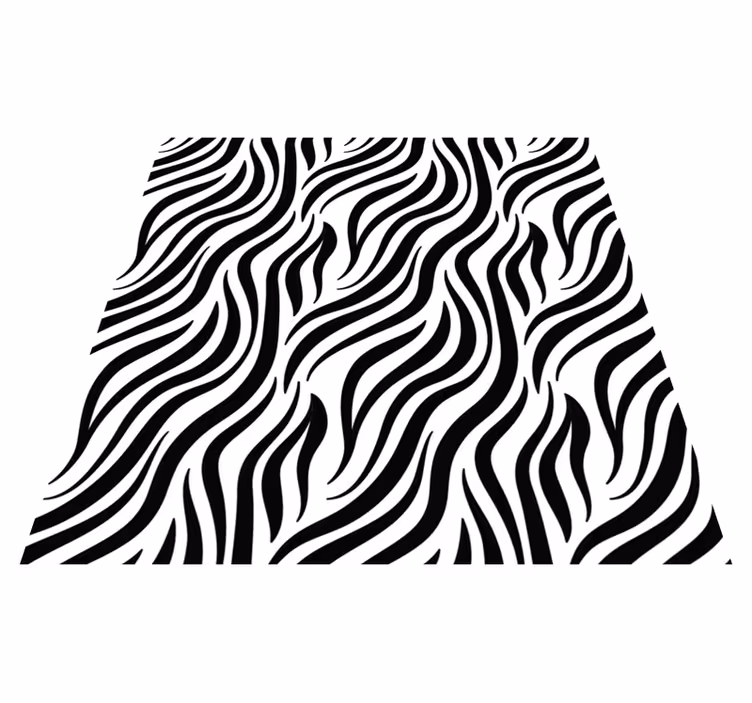Zebra stripe djurtryck vinylmatta - Tenstickers
