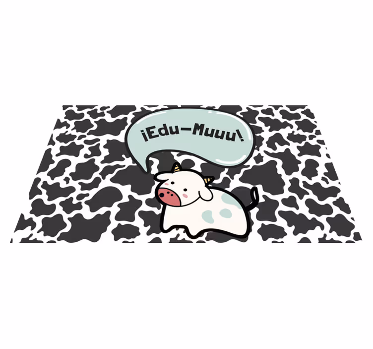 Personnaliserad ko vinylmatta med namn - Tenstickers