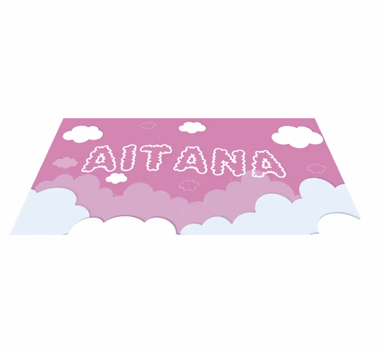 Personifierbara rosa himmel baby vinyl matta - Tenstickers
