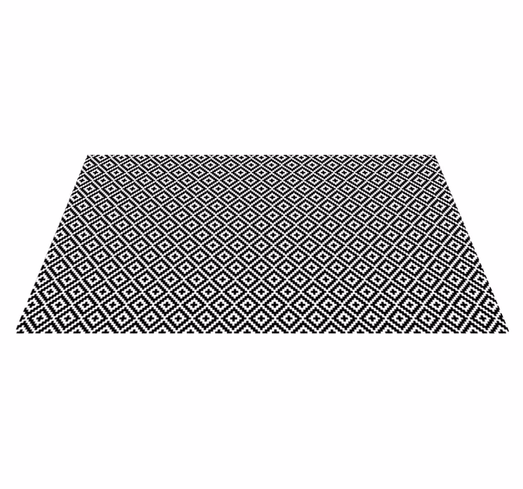 Tribal square geometrisk etnisk vinyl matta - Tenstickers