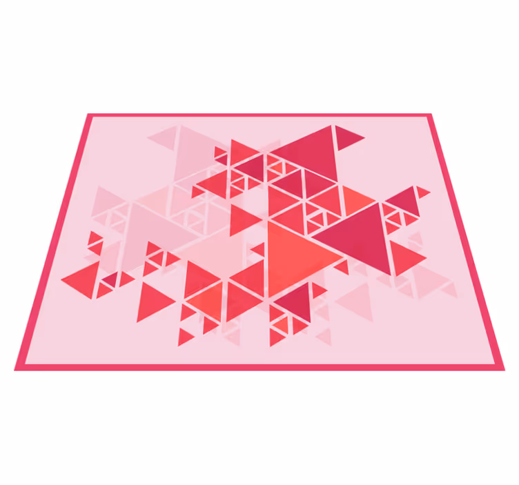 Vinylmatta moderna trianglar röd - Tenstickers