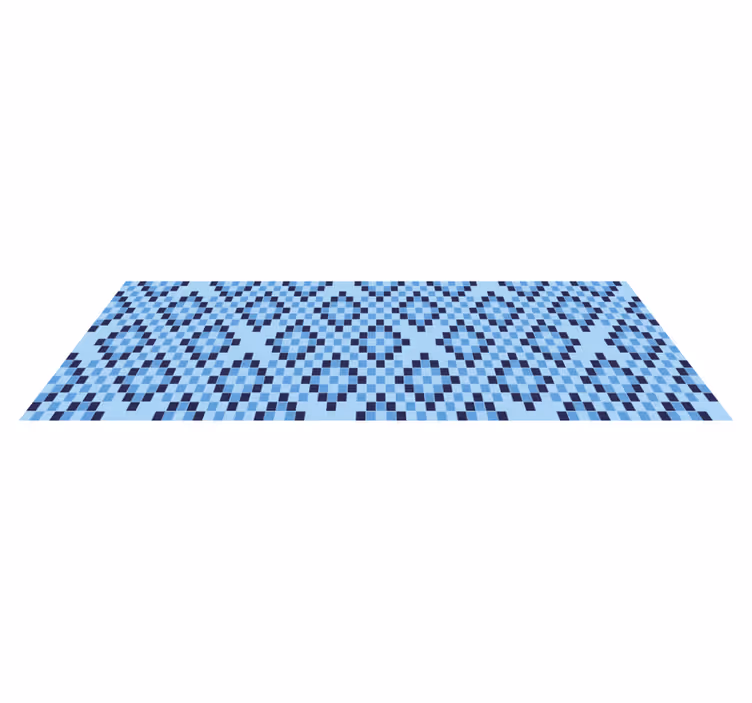 Geometriskt blått pixelmönster - Tenstickers