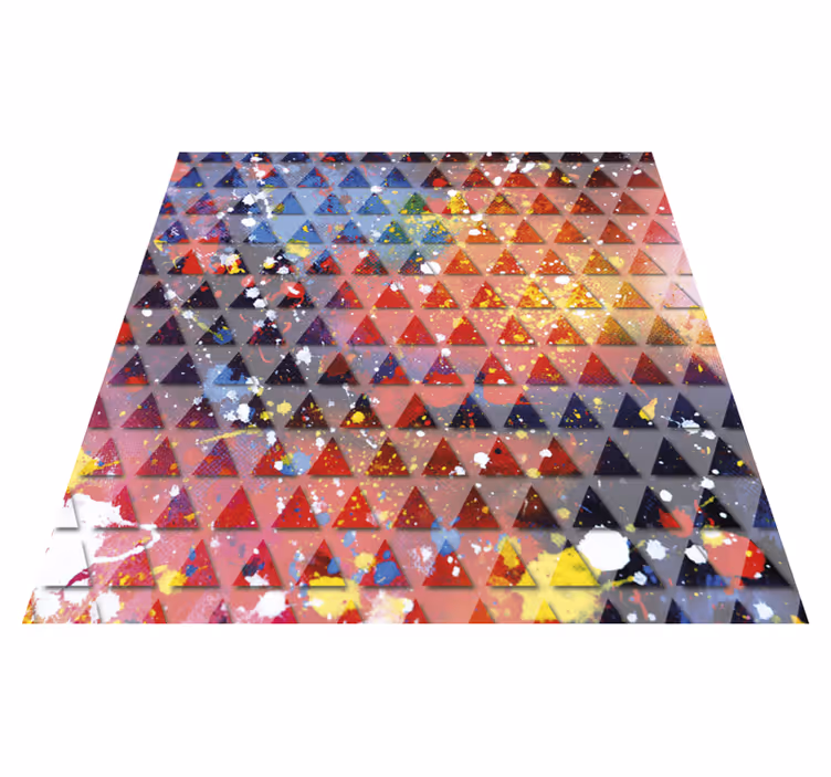 Abstrakt triangulär mosaik Vinylmatta geometrisk - Tenstickers