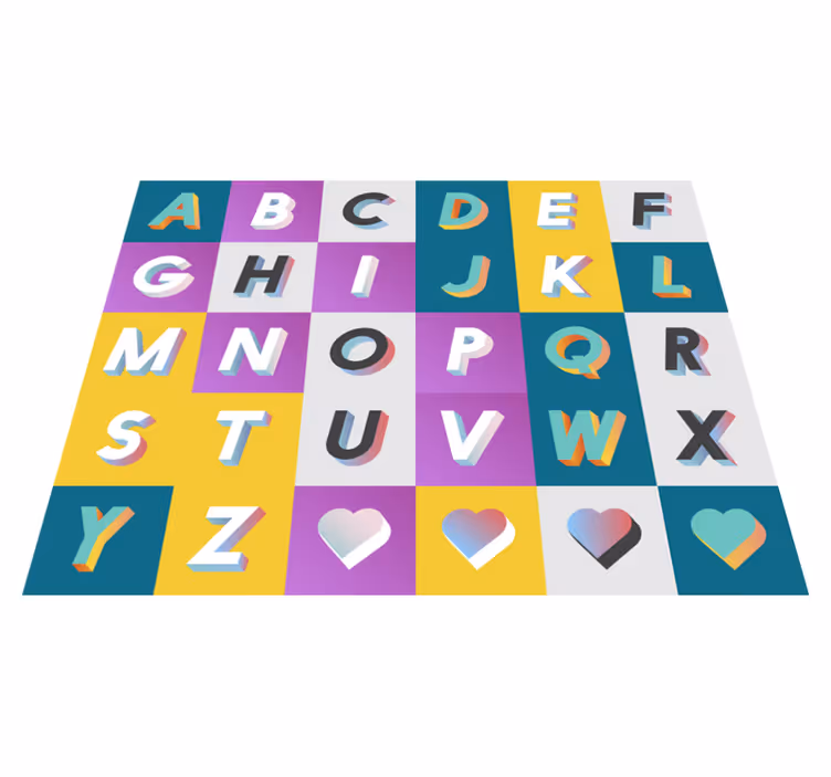 Modernt alfabetet vinylmatta - Tenstickers