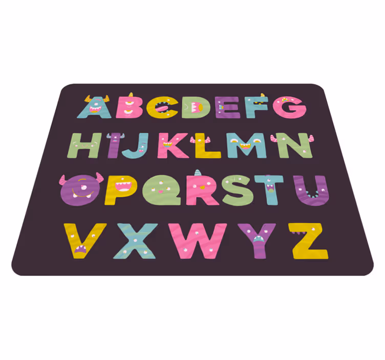 Original, monströst vinylalfabetmatta - Tenstickers