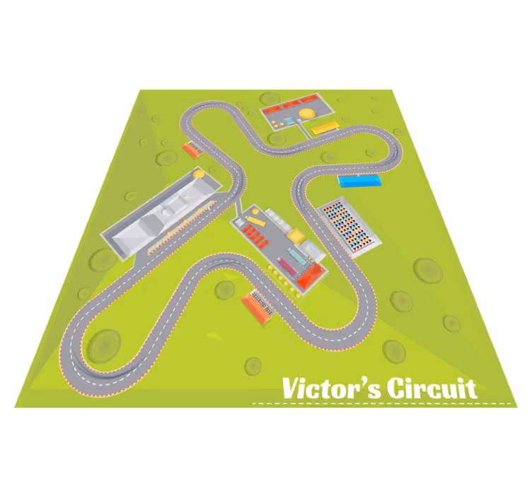 Fantastiskt personaliserbar race track vinyl matta - Tenstickers