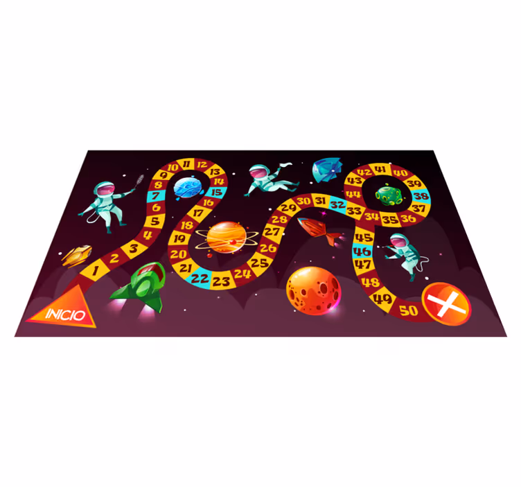 Underbart rymd astronaut spel vinyl matta - Tenstickers