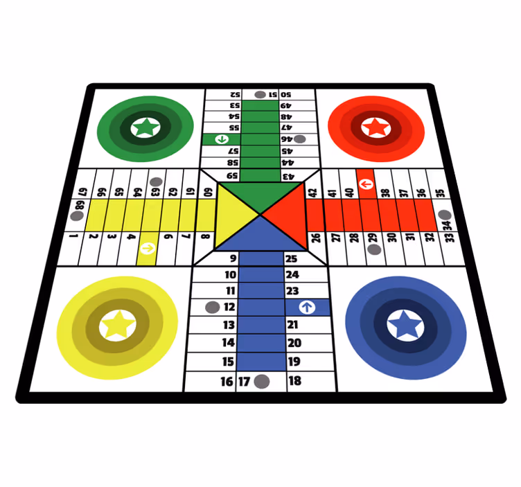Fantastiskt parchis brädspel vinyl matta - Tenstickers