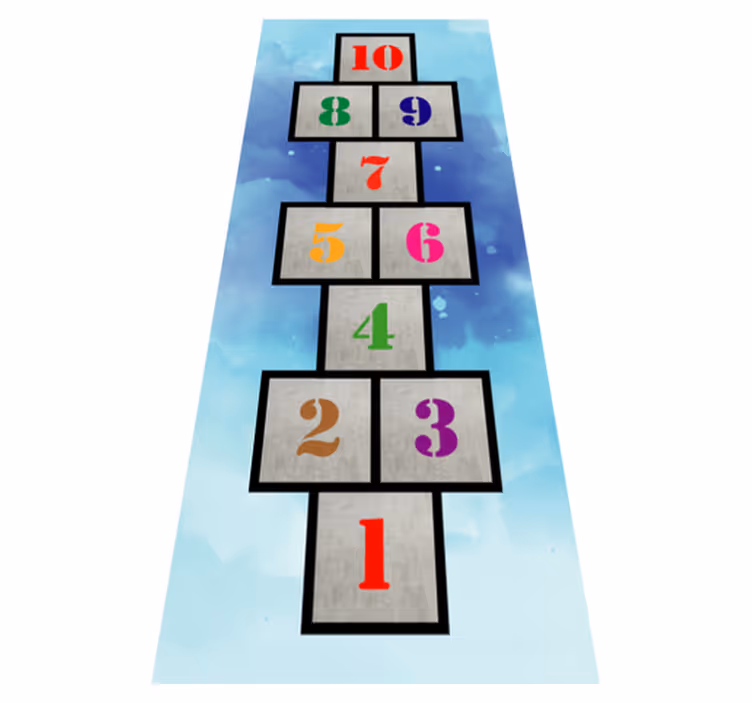 Hopscotch kul Vinylmatta spel - Tenstickers