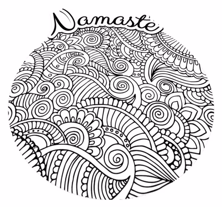Mandala namaste vinylmatta - Tenstickers