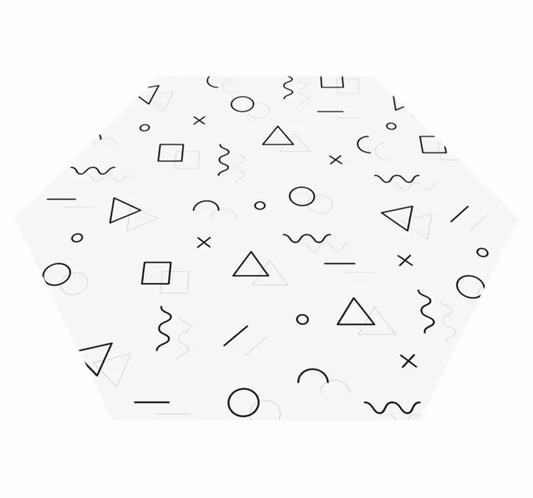 Memphis stil minimalistisk vinylmatta - Tenstickers