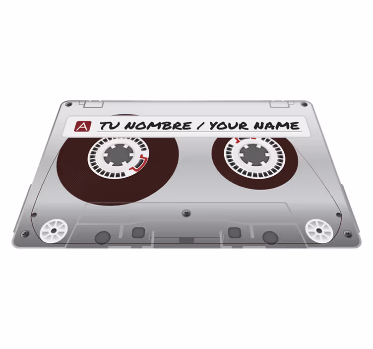 Matta pvc radiokassett med namn - Tenstickers