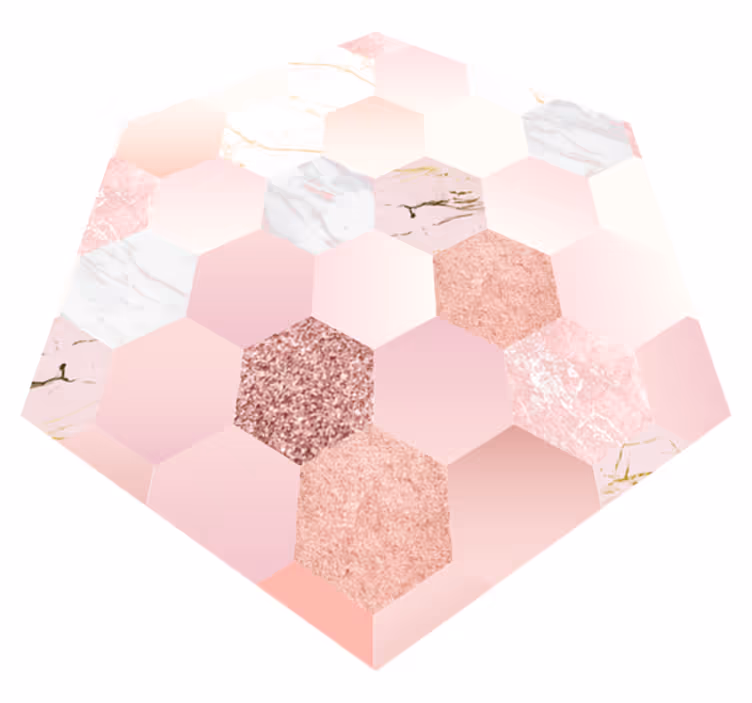 Modern sexkantig matta rosa textur - Tenstickers