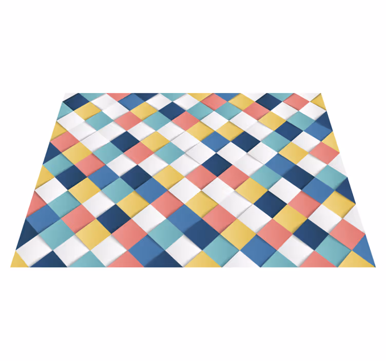 Underbara 3d-rutor mosaikvinylmatta - Tenstickers