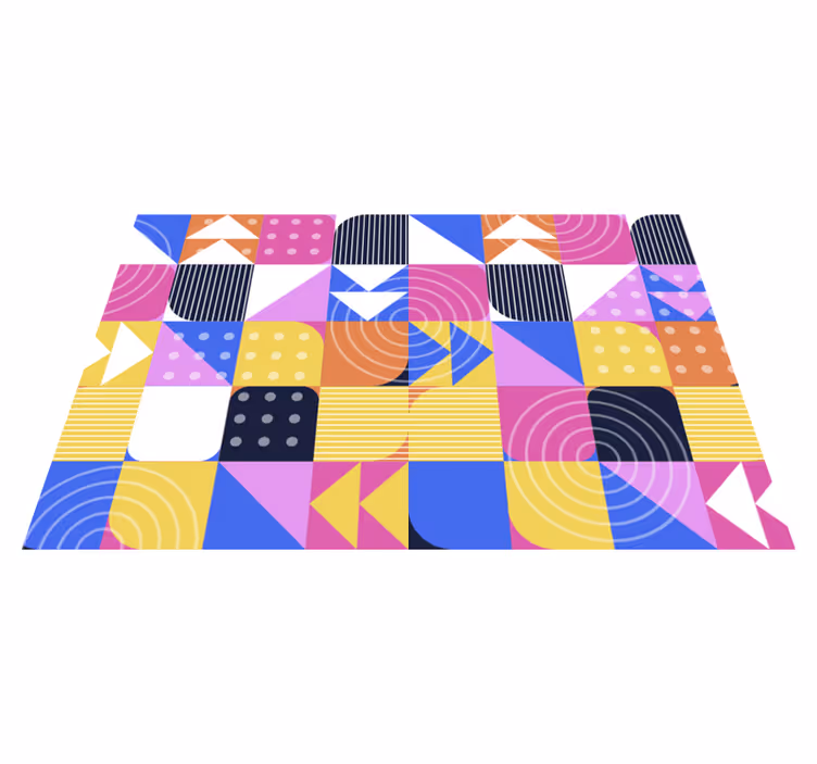 Mosaik memphis stil vinyl matta - Tenstickers