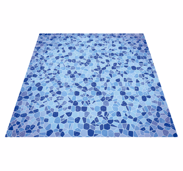 Mosaikblåtoner vinylmatta - Tenstickers