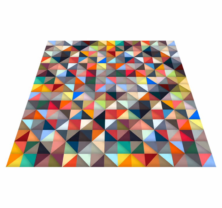 Färgstark triangulär vinylmosaikmatta - Tenstickers