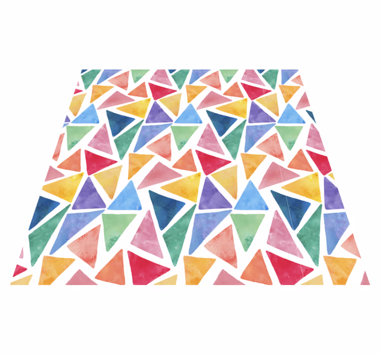 Mosaik trianglar pastell vinyl matta - Tenstickers