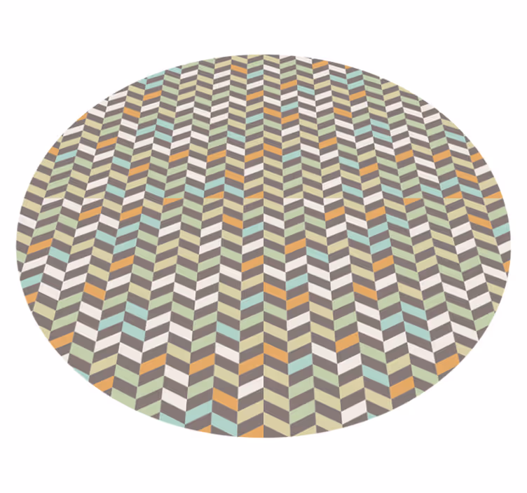 Chevron spektrum cirkel Vinylmatta geometrisk - Tenstickers