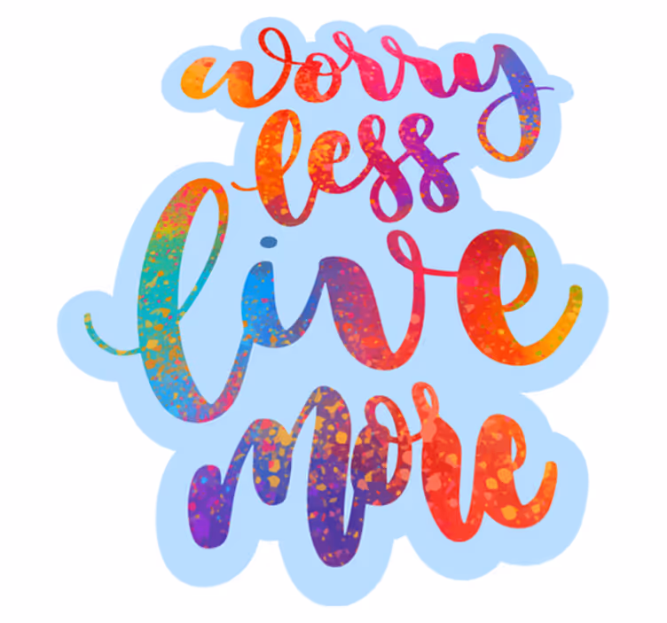 Vinylmatta text oroar mindre - Tenstickers