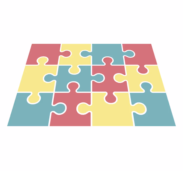 Pusselbitsspel Vinylmatta spel - Tenstickers