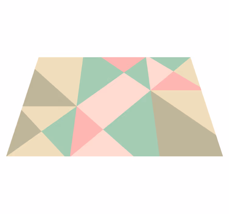 Underbara mjuka färger geometriska vinylmattor - Tenstickers