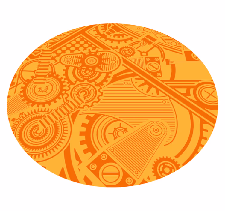 Original vinylmatta i vintage steampunk-stil - Tenstickers