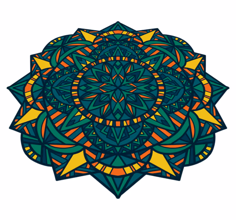 Underbara zen mandala stil vinyl matta - Tenstickers
