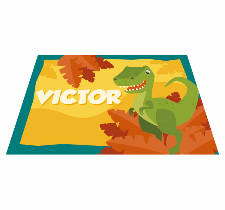 Dinosauriepersonalisering Vinylmatta namn - Tenstickers