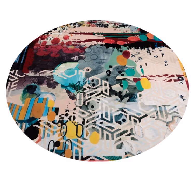 Blandning av stadskonst modern vinyl matta - Tenstickers