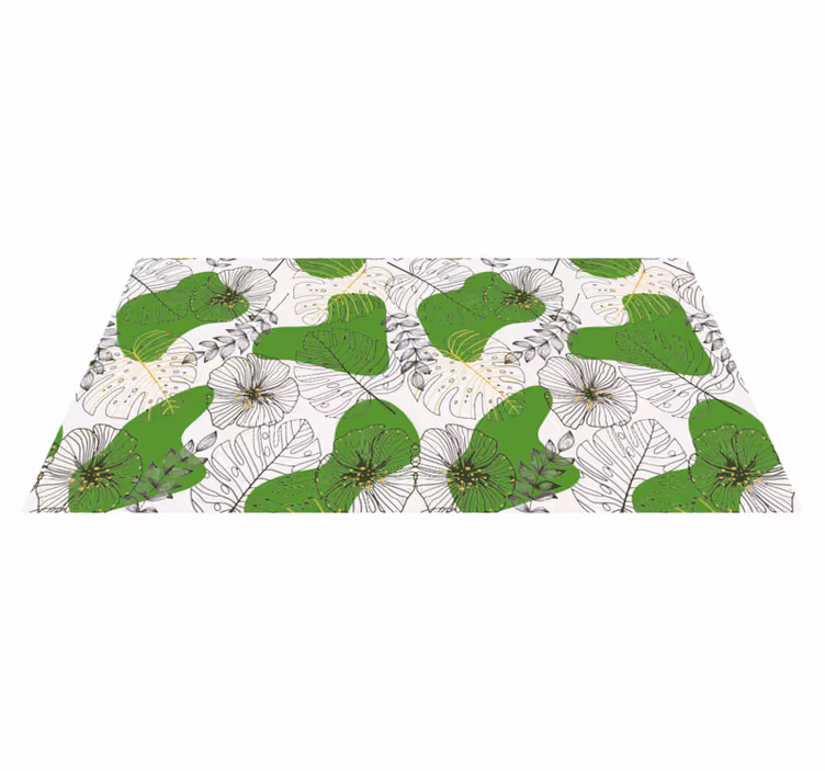 Tropiska monstera Vinylmatta blommor och växter - Tenstickers