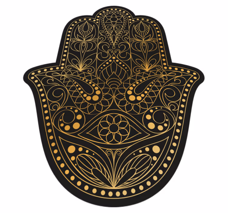Fatma hand mandala vinyl matta - Tenstickers