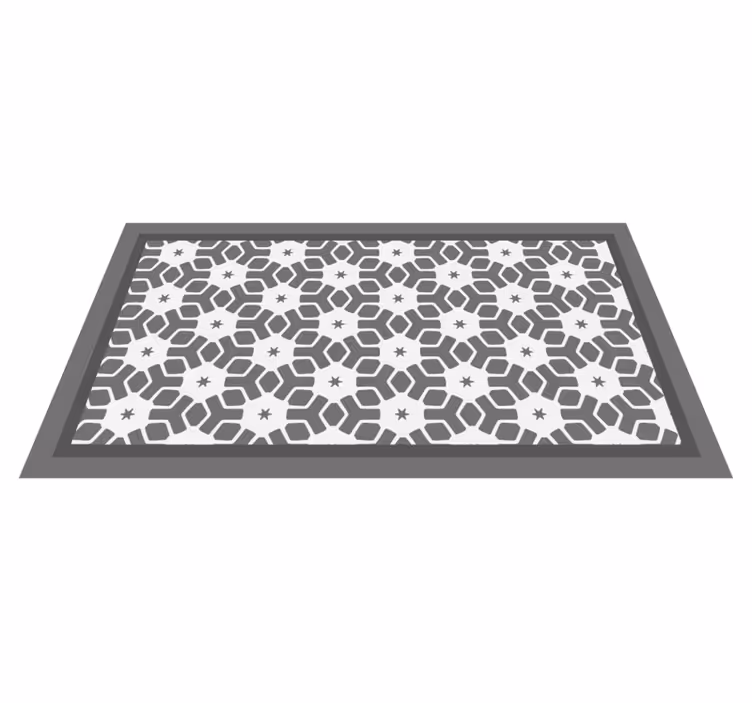 Grå stjärna mosaik vinyl matta - Tenstickers
