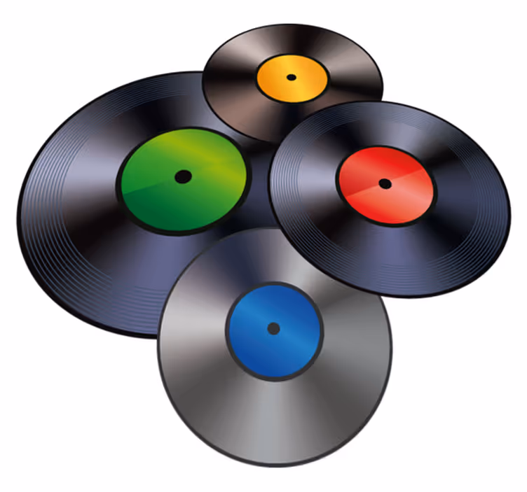 Spelar in vintage vinylmattor - Tenstickers