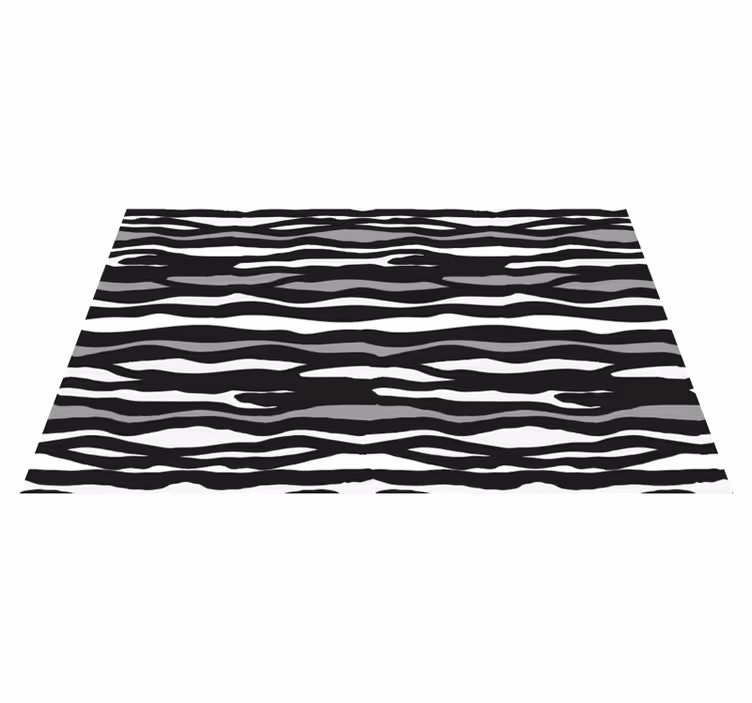 Zebra rand motiv Vinylmatta djurtryck - Tenstickers