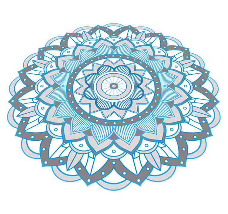 Rundmatta mandala vinylmatta - Tenstickers